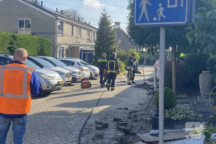 Gaslek ontstaan tijdens werkzaamheden