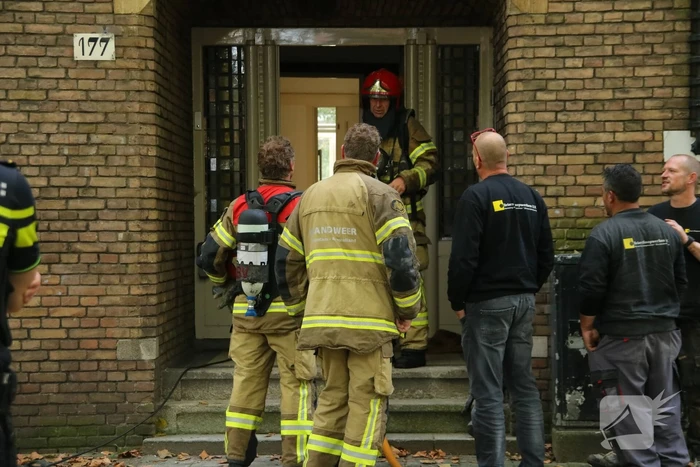 Brand in souterrain van woning