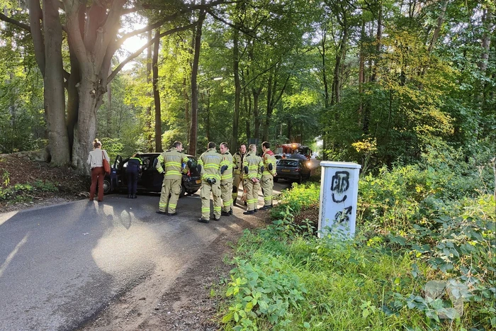 Verkeersopstopping na verkeersongeval