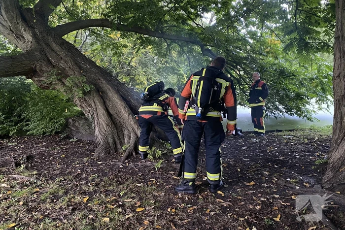 Brand in holle boom