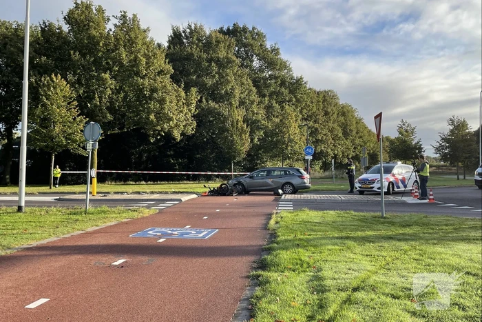 Brommerrijder gewond bij aanrijding