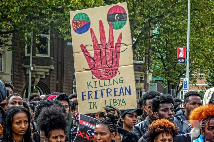 Eritreeërs demonstreren tegen Libië