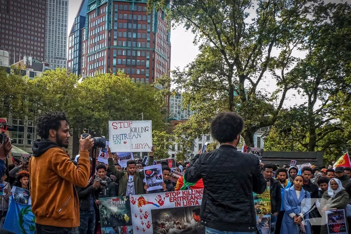 Eritreeërs demonstreren tegen Libië