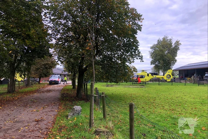 Traumahelikopter landt voor melding