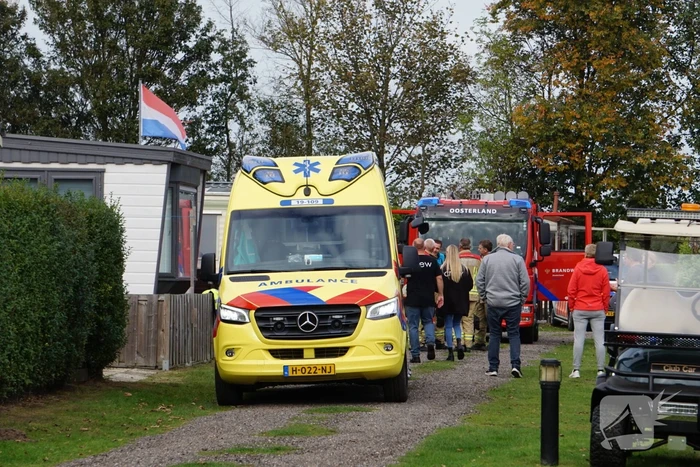Vrouw gewond bij explosie geiser in stacaravan
