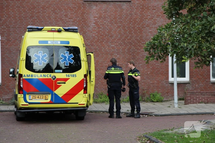 Persoon springt van balkon af in sloot
