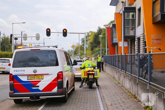 Kop-staartbotsing voor stoplicht