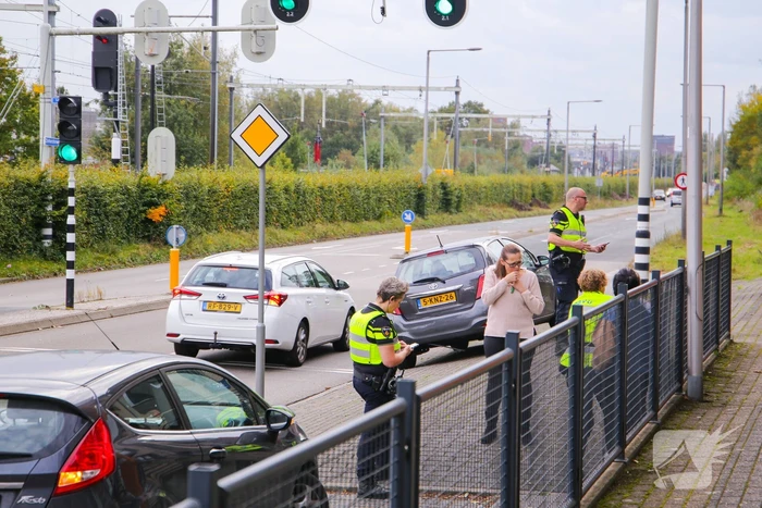 Kop-staartbotsing voor stoplicht