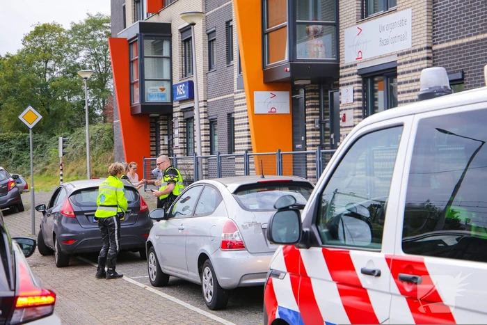 Kop-staartbotsing voor stoplicht