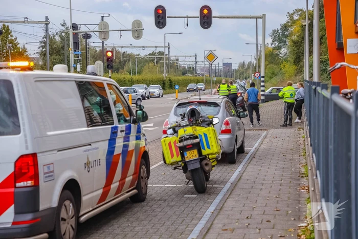 Kop-staartbotsing voor stoplicht