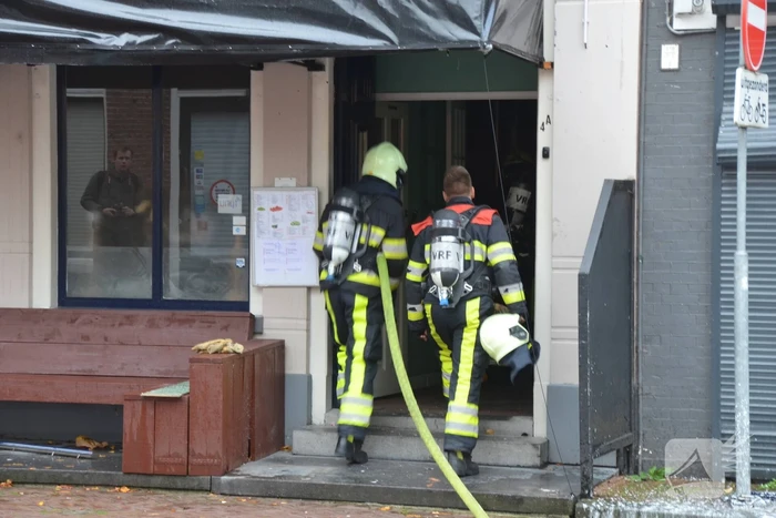 Brand in pand van restaurant Bella Roma