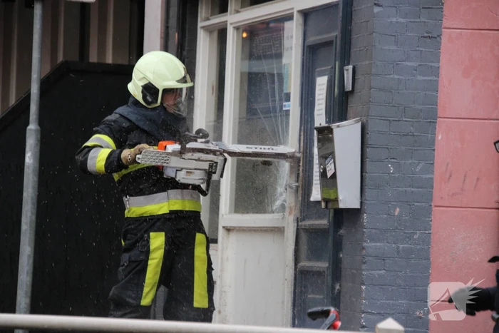 Brand in pand van restaurant Bella Roma