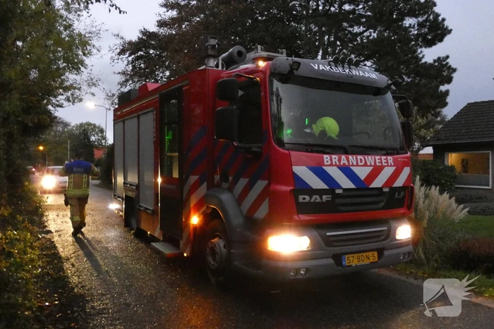 Brandweer zaagt boom om