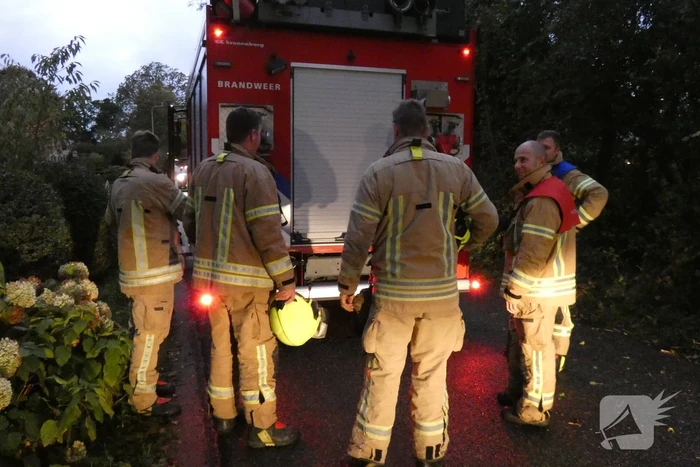 Brandweer zaagt boom om