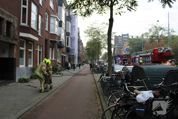 Hevige rookontwikkeling door brand in woning