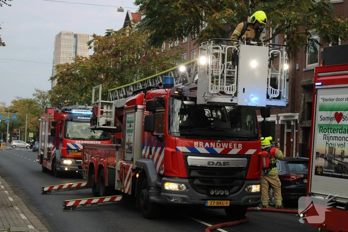 Hevige rookontwikkeling door brand in woning