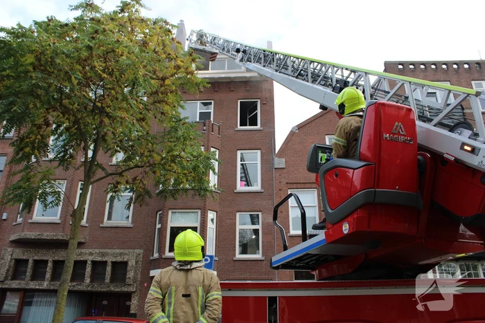 Hevige rookontwikkeling door brand in woning