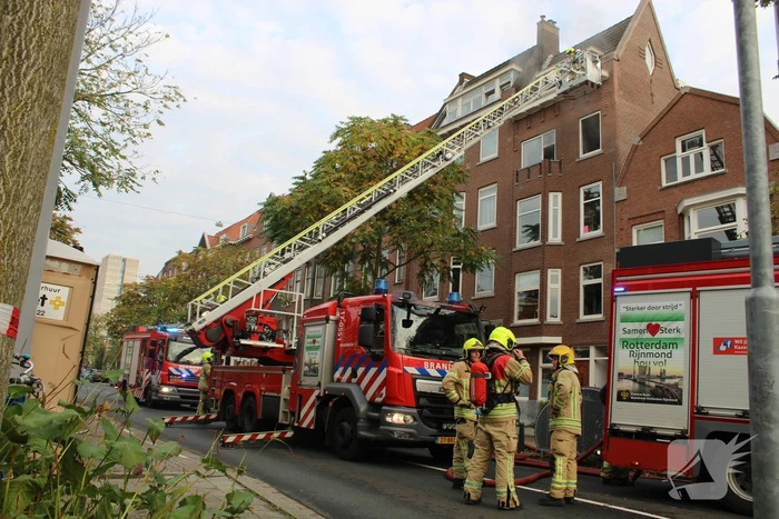 Hevige rookontwikkeling door brand in woning