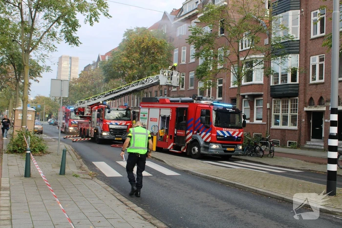Hevige rookontwikkeling door brand in woning