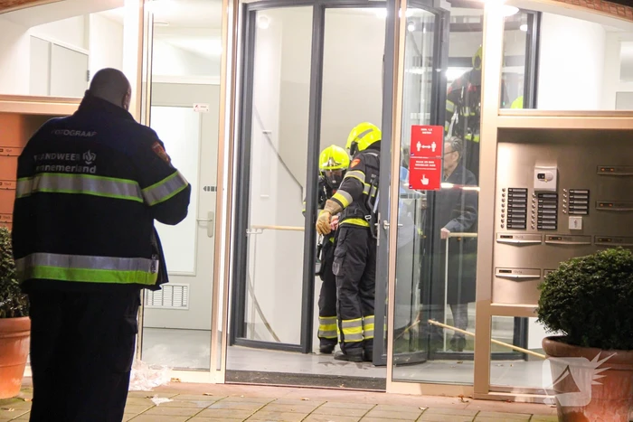 Appartementen ontruimd door brand in trappenhuis