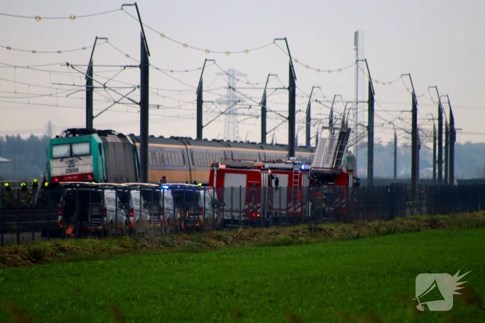 Brand in locomotief van passagierstrein