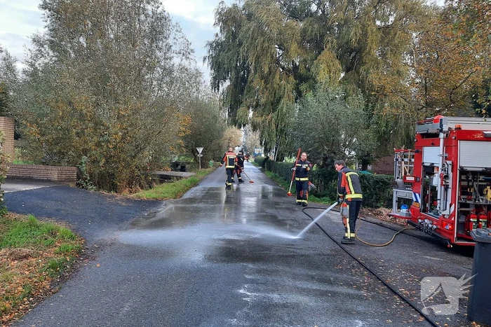 Traktor veroorzaakt kilometer lang oliespoor