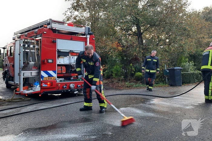 Traktor veroorzaakt kilometer lang oliespoor
