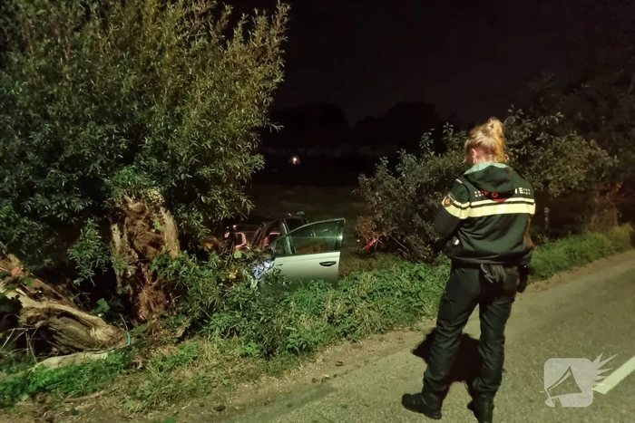 Bestuurder onder invloed belandt in berm