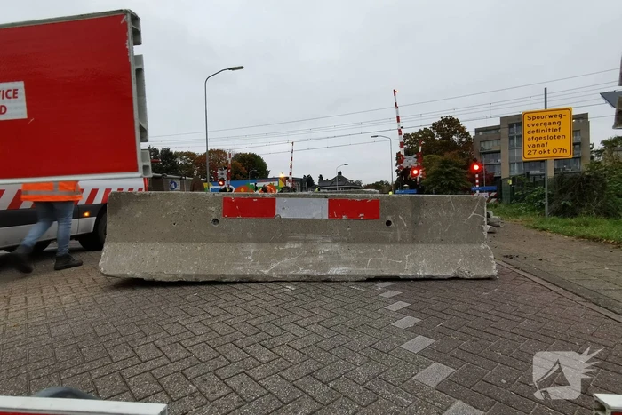Spoorweg overgang definitief afgesloten