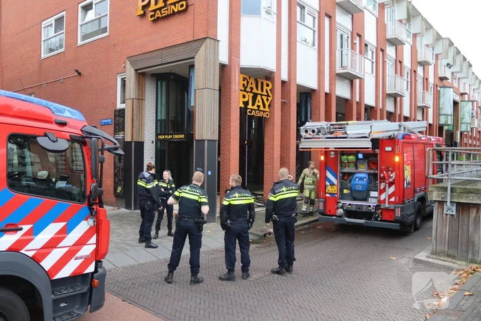 Brand tussen plafondplaten Fair Play Casino