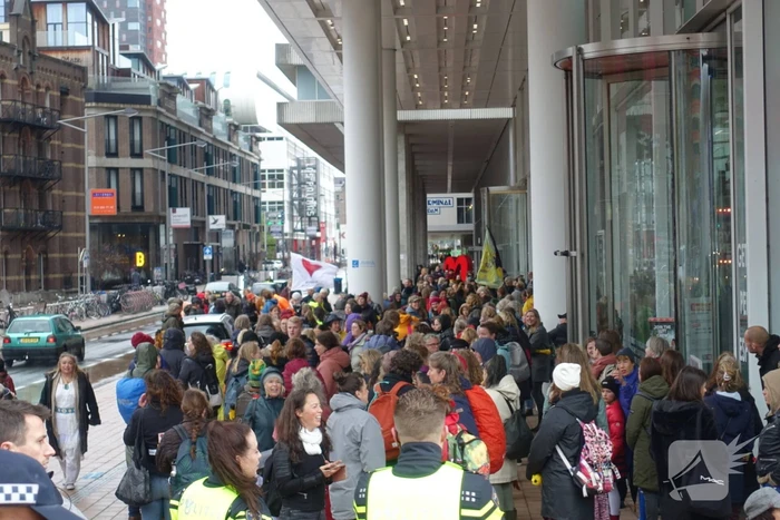 Politie aanwezig bij demonstratie