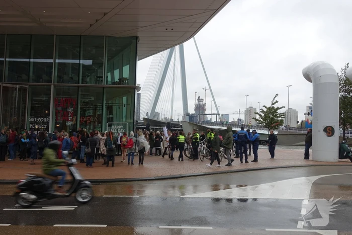 Politie aanwezig bij demonstratie