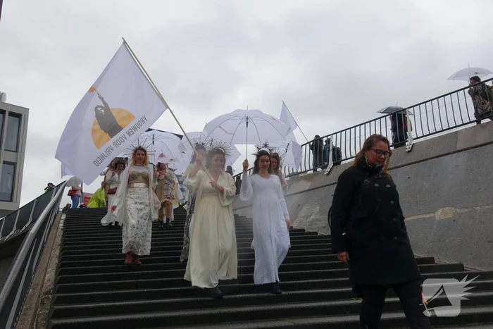 Politie aanwezig bij demonstratie
