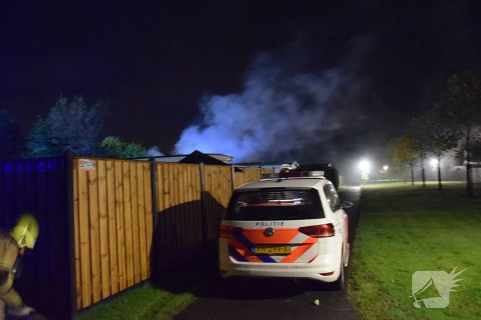 Stacaravan verwoest door brand