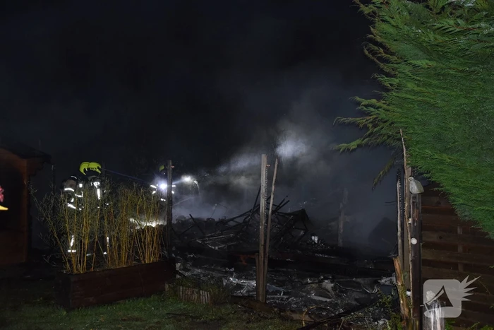 Stacaravan verwoest door brand