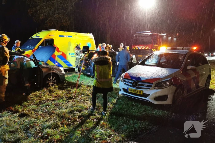 Twee auto's betrokken bij aanrijding