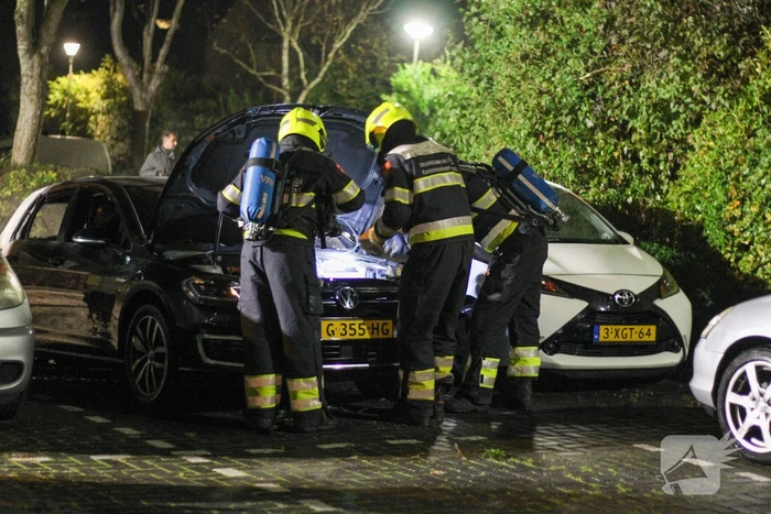 Geparkeerde personenwagen verwoest door brand
