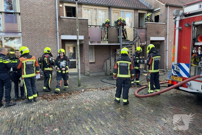 Deur open gezaagd bij brand