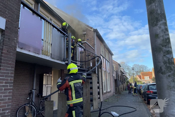 Deur open gezaagd bij brand