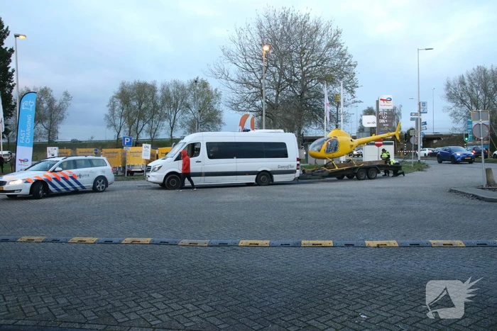 Bestuurder moet aanhanger met helikopter achterlaten