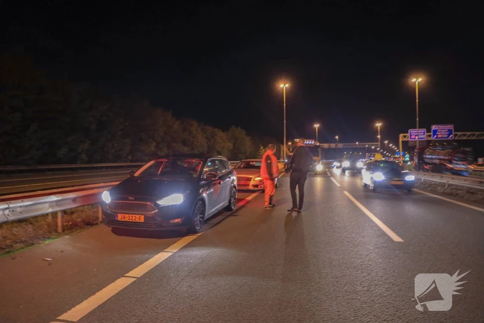 Schade bij kettingbotsing op snelweg