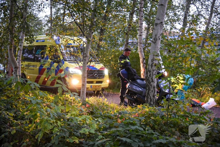 Scooterrijder gewond na flinke valpartij