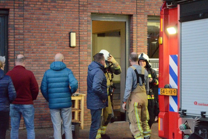 Magnetron vat vlam in keuken
