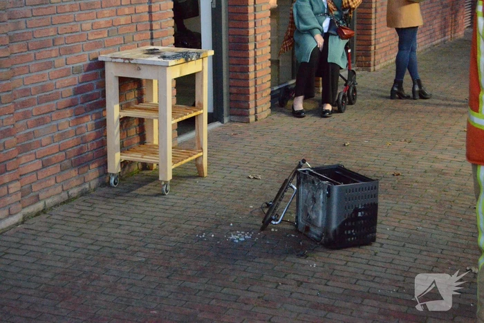 Magnetron vat vlam in keuken