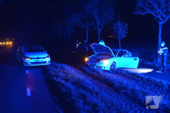 Auto raakt van de weg na uitwijkactie