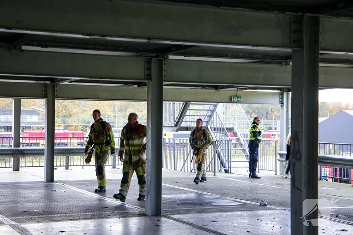 Brand gesticht in parkeergarage