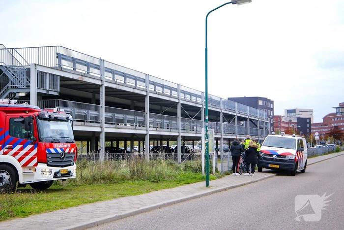 Brand gesticht in parkeergarage