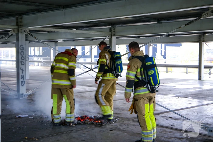 Brand gesticht in parkeergarage