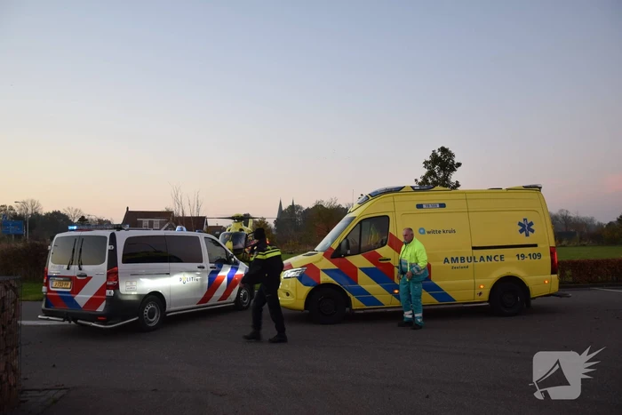 Traumahelikopter landt voor incident