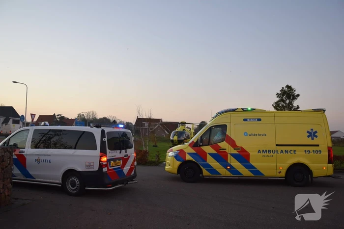 Traumahelikopter landt voor incident